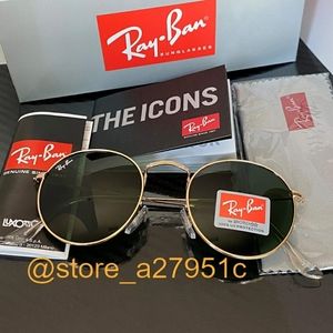 Ray-Ban NEW Round Metal Green G15 Lens Original